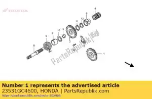 Honda 23531GC4600 engrenagem, partida ociosa (23t) - Lado inferior