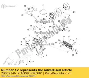 Piaggio Group 2B002146 schroef tbei preimpregnata m4x12 - Onderkant