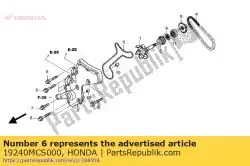 Ici, vous pouvez commander le pignon comp., pompe à eau auprès de Honda , avec le numéro de pièce 19240MCS000: