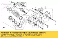 52409MV9305, Honda, demper set, rr. honda cbr  f cbr600f 600 , Nieuw