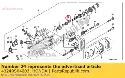 Here you can order the bolt, adjuster from Honda, with part number 43249S04003:
