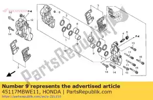 honda 45117MBWE11 pistón - Lado inferior