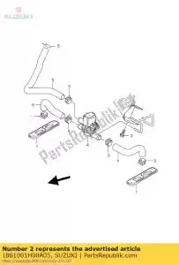 suzuki 1861001H00A05 comp suporte, 2n - Lado inferior