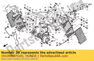 Honda 19109MBTD20 tubo, estouro - Lado inferior