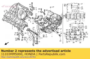 Honda 11103MM5000 cubierta de cámara acg - Lado inferior