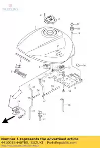 Suzuki 4410018H40YRB zbiornik, paliwo - Dół