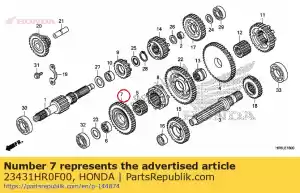 honda 23431HR0F00 engrenage, deuxième arbre intermédiaire (43t) - La partie au fond