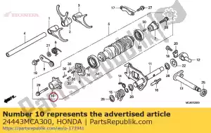 Honda 24443MCA300 joint, gearshift drum - Bottom side