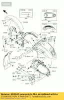 35004008245M, Kawasaki, fender-front, m.f.p. grijs vn900c kawasaki vn 900 2013 2014, Nieuw