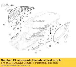 Piaggio Group 675458 prawa os?ona spojlera - Dół
