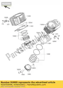 Kawasaki 920050098 fitting - Bottom side