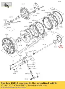 kawasaki 132161177 gear-comp, pompa dell'olio ej650-a1 - Il fondo