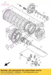 Here you can order the bearing, cylindrical(1wg) from Yamaha, with part number 93310345R800: