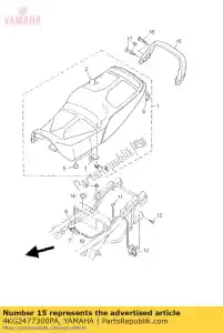 yamaha 4KG2477300PA asa, asiento - Lado inferior