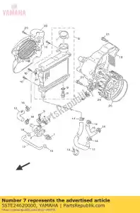 yamaha 5STE24620000 tampa, radiador - Lado inferior