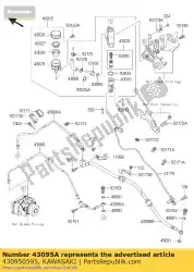 slangrem, rr m / cilinder van Kawasaki, met onderdeel nummer 430950595, bestel je hier online: