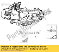 CM127809, Piaggio Group, 50 4t e2 zip oem engine piaggio lbmc25c zip 50 2006 2016 2017, Novo