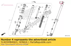 Here you can order the ring, stopper from Honda, with part number 51405MB4003: