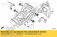 966000807017, Honda, boulon, douille, 8x70 honda  gl 1800 2001 2002 2003 2004 2005 2006 2007 2008 2009 2010 2012 2013 2017, Nouveau