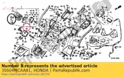 Ici, vous pouvez commander le aucune description disponible pour le moment auprès de Honda , avec le numéro de pièce 35604MCAA81: