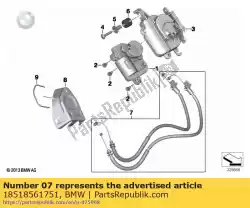 Aquí puede pedir kit, cable bowden, trampilla de escape de BMW , con el número de pieza 18518561751: