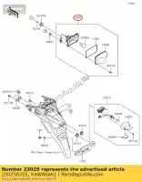 230250355, Kawasaki, lampstaart klx150eff kawasaki  d tracker klx 125 150 230 2015 2016 2017 2018 2019 2020 2021, Nieuw