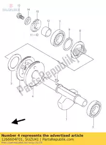 suzuki 1266604F01 manivela da engrenagem - Lado inferior