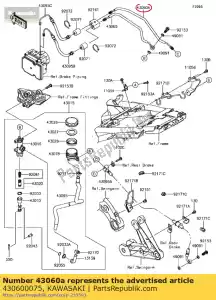 kawasaki 430600075 freno de tubo, pinza hu-rr zg140 - Lado inferior