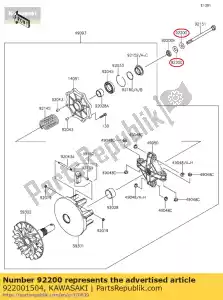 Kawasaki 922001504 arruela mola - Lado inferior