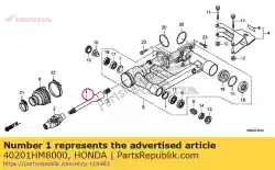 Qui puoi ordinare albero, elica da Honda , con numero parte 40201HM8000: