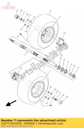 Aquí puede pedir eje, rueda de Yamaha , con el número de pieza 1SCF53810000: