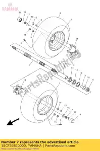 yamaha 1SCF53810000 eje, rueda - Lado inferior