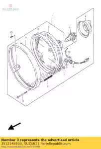 Suzuki 3512148E00 unidad de lámpara - Lado inferior