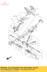 yamaha 913170802500 bolt, socket - Bottom side