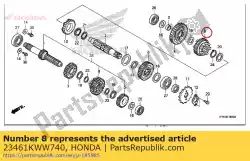 Here you can order the gear, countershaft third from Honda, with part number 23461KWW740: