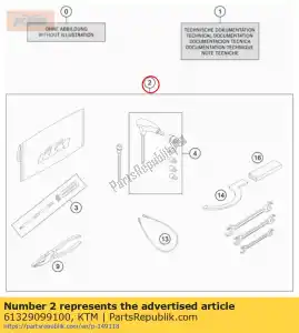 KTM 61329099100 conjunto de herramientas - Lado inferior