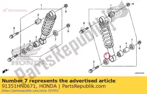 honda 91351HN0671 selo de poeira - Lado inferior