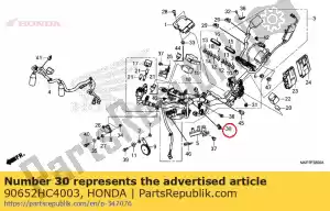 honda 90652HC4003 clamp, harness - Bottom side