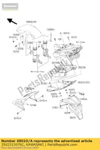 kawasaki 3502315976C parafango posteriore, interno, ebo zx636-b1 - Il fondo