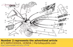 streep, r. S * type1 * van Honda, met onderdeel nummer 87136MV1930ZA, bestel je hier online: