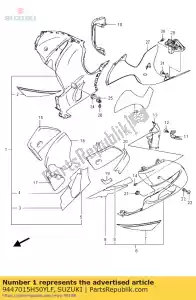 suzuki 9447015H50YLF cubierta, carenado - Lado inferior