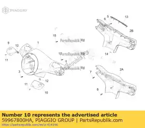 Piaggio Group 59967800HA tampa da bomba esquerda - Lado inferior