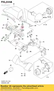 Suzuki 3562043H01 soporte, trasero tu - Lado inferior