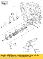 Here you can order the fork-shift from Kawasaki, with part number 131401138: