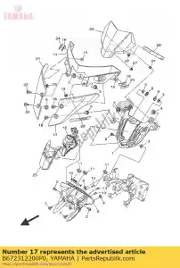 yamaha B672312200P0 cover, outer 1 - Bottom side