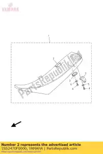 Yamaha 1SS2470F0000 seat cover comp. - Bottom side