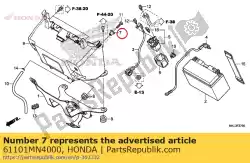 Aqui você pode pedir o colarinho, fr. Configuração do pára-choque em Honda , com o número da peça 61101MN4000: