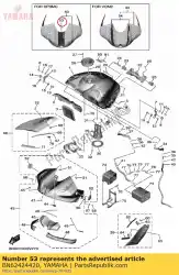 Ici, vous pouvez commander le graphique, réservoir de carburant auprès de Yamaha , avec le numéro de pièce BN62424420: