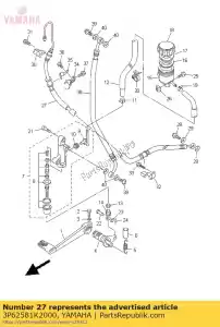 yamaha 3P62581K2000 manguera, freno 5 - Lado inferior