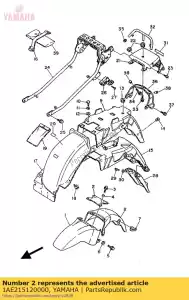 Yamaha 1AE215120000 bracket, fender - Bottom side